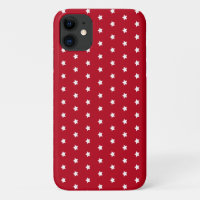 white star patroon op rode Hoesje-Mate iPhone case