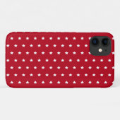 white star patroon op rode Hoesje-Mate iPhone case (Achterkant (horizontaal))