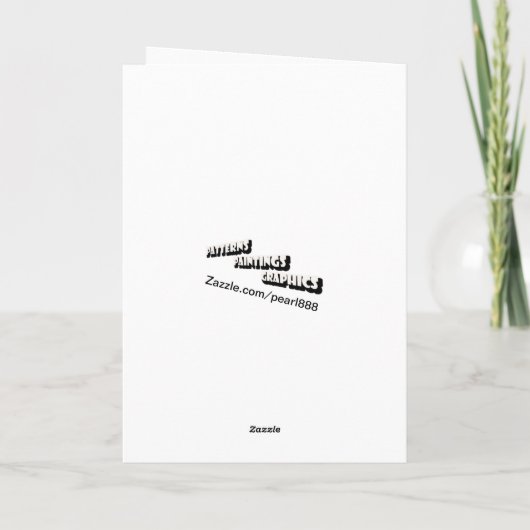 White Star Pattern on Blue to Magenta Ombre Kaart (Achterkant)