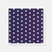 White Star Pattern op Custom Navy Blue Party Servet (Voorkant)
