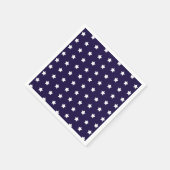 White Star Pattern op Custom Navy Blue Party Servet (Hoek)