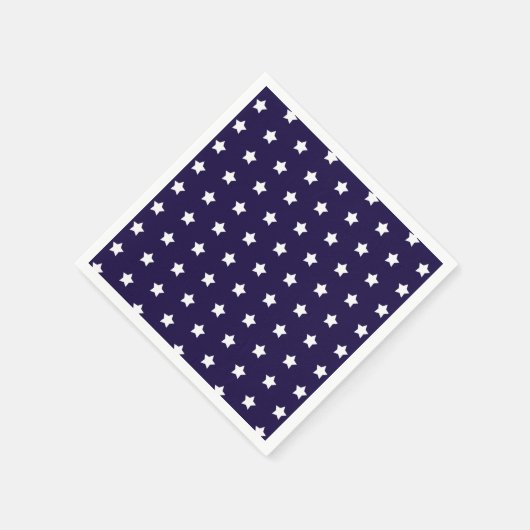 White Star Pattern op Custom Navy Blue Party Servet (Hoek)