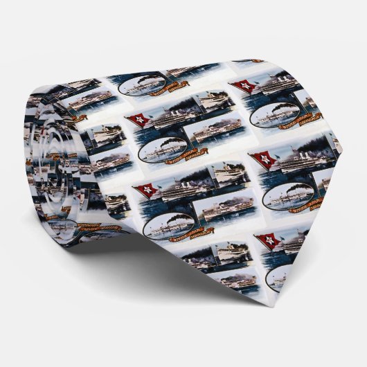  White Star Squadron Passenger Steamers Stropdas (Opgerold)