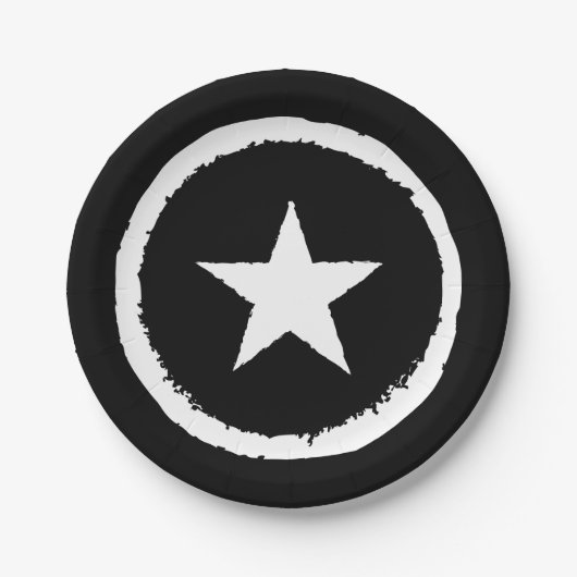 White Star Symbol, symbool voor patriottisch milit Papieren Bordje (Voorkant)
