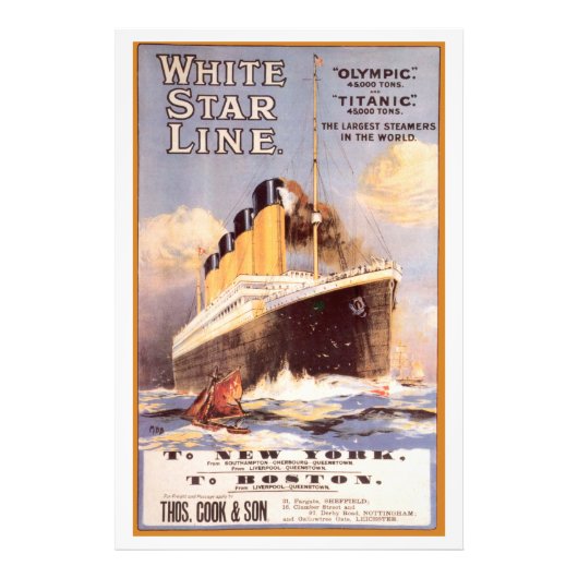White Star Titanic en Olympic Vintage Poster (Voorkant)