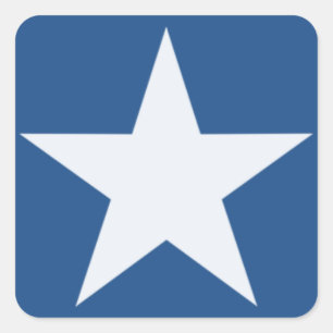 white star vierkante sticker