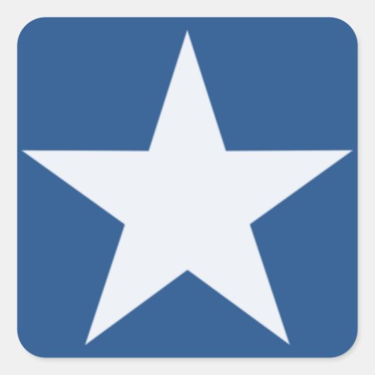 white star vierkante sticker (Voorkant)