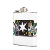 White Star Vinyl verpakte kolf Heupfles (Links)