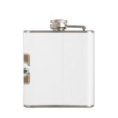 White Star Vinyl verpakte kolf Heupfles (Achterkant)