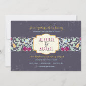 WHITE STAR WALL Jwish Wedding Invitation Kaart (Voorkant)