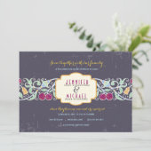 WHITE STAR WALL Jwish Wedding Invitation Kaart (Staand voorkant)