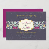 WHITE STAR WALL Jwish Wedding Invitation Kaart (Voorkant / Achterkant)