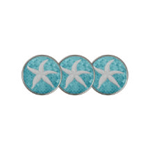White Starfish Aqua Zee Glass Patroon