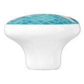 White Starfish Aqua Zee Glass Patroon Keramische Knop (Zijkant)