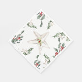 White Starfish Beach Christmas Holiday Servet (Hoek)