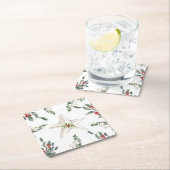 White Starfish Beach Kerstvakantie Kartonnen Onderzetters (Insitu)