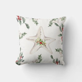 White Starfish Beach Kerstvakantie Kussen