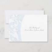 White Starfish Blue Beach Elegant Wedding RSVP (Achterkant)