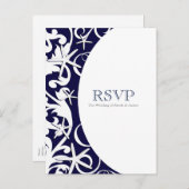 White Starfish Blue Beach Elegant Wedding RSVP Uitnodiging Briefkaart (Voorkant / Achterkant)