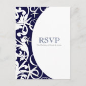 White Starfish Blue Beach Elegant Wedding RSVP Uitnodiging Briefkaart (Voorkant)