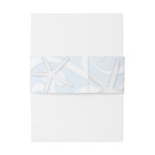 White Starfish Blue Beach Elegant Wedding Uitnodigingen Wikkel (Achterkant Voorbeeld)