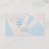 White Starfish & Blue Burlap Beach Refer a Friend Aanbevelingskaartje (Achterkant)