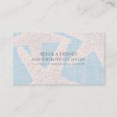White Starfish & Blue Burlap Beach Refer a Friend Aanbevelingskaartje (Voorkant)