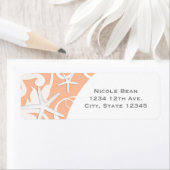 White Starfish Coral Beach Wedding Etiket (Insitu)