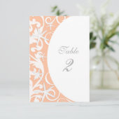 White Starfish Coral Beach Wedding Table Numbers Kaart (Staand voorkant)