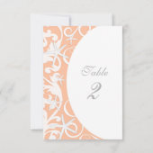 White Starfish Coral Beach Wedding Table Numbers Kaart (Achterkant)