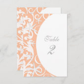 White Starfish Coral Beach Wedding Table Numbers Kaart (Voorkant / Achterkant)