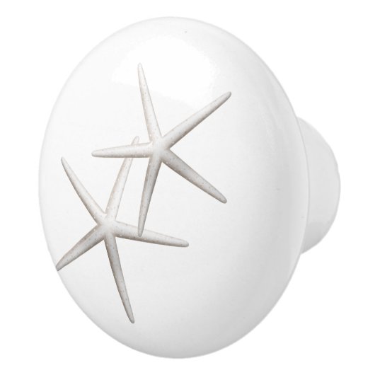 White Starfish Elegant Keramische Knop (Rechts)