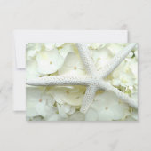White Starfish Floral Blank Note Notitiekaartje (Voorkant)