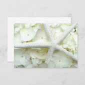 White Starfish Floral Blank Note Notitiekaartje (Voorkant / Achterkant)