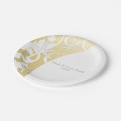 White Starfish Gold Beach Elegant Wedding Papieren Bordje (Gekanteld)