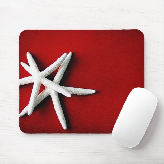 White Starfish Mousepad Muismat (Met muis)