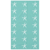 White Starfish Patronen Blauwgroen Blauwe Aangepas Tafelkleed (Voorkant)