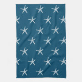 White Starfish Patronen Ocean Blue Custom Cute Theedoek (Verticaal)