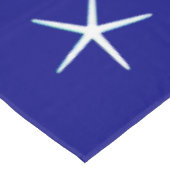 White Starfish Pattern Navy Blue Custom Nautical Tafelkleed (Gekanteld)