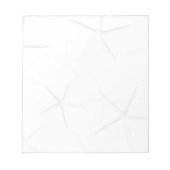 White Starfish Tropical Blank Note Pad Notitieblok (Voorkant)