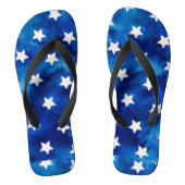 White Stars Blue Summer Vacking Teenslippers (Voetbed)