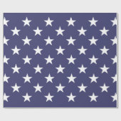 White Stars Patriotic American Flag Pattern Cadeaupapier (Vlak)