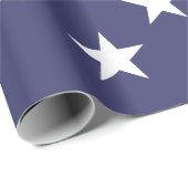 White Stars Patriotic American Flag Pattern Cadeaupapier (Rol Hoek)