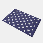 White Stars Patriotic American Flag Pattern Deurmat (Schuin)