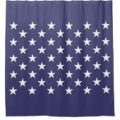 White Stars Patriotic American Flag Pattern Douchegordijn (Voorkant)