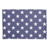 White Stars Patriotic American Flag Pattern Kussensloop (Voorkant)