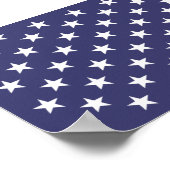 White Stars Patriotic American Flag Pattern Poster (Hoek)