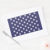 White Stars Patriotic American Flag Pattern Rechthoekige Sticker (Envelop)