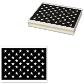 White Stars Patriotic American Flag Pattern Rubberstempel (Gestempeld)