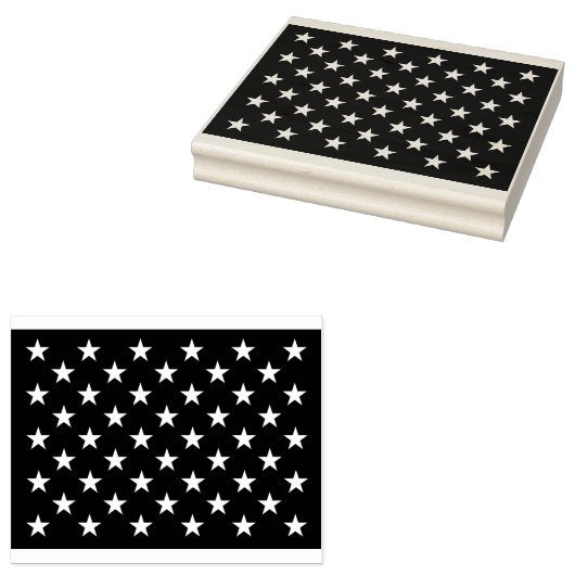 White Stars Patriotic American Flag Pattern Rubberstempel (Gestempeld)
